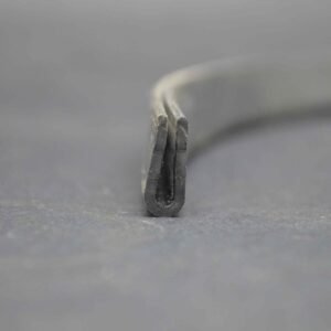 Beading, 'U', black, sold by the metre