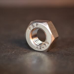 Nut, full, M10 coarse, stainless