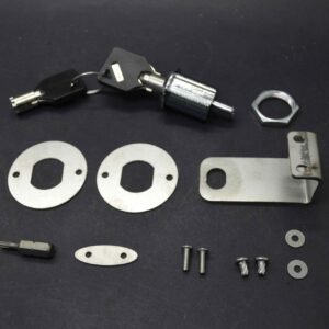 Lock, bracket and fittings for a piece of luggage