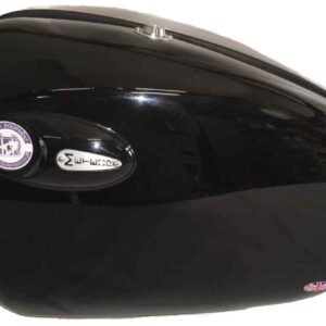 Meteor pannier, designed for upswept exhausts - Left, black