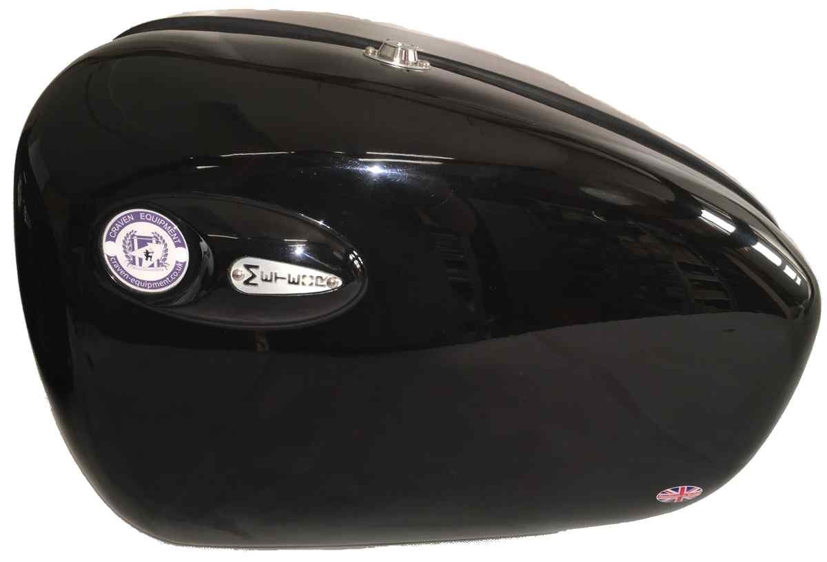 Meteor pannier, designed for upswept exhausts - Left, black