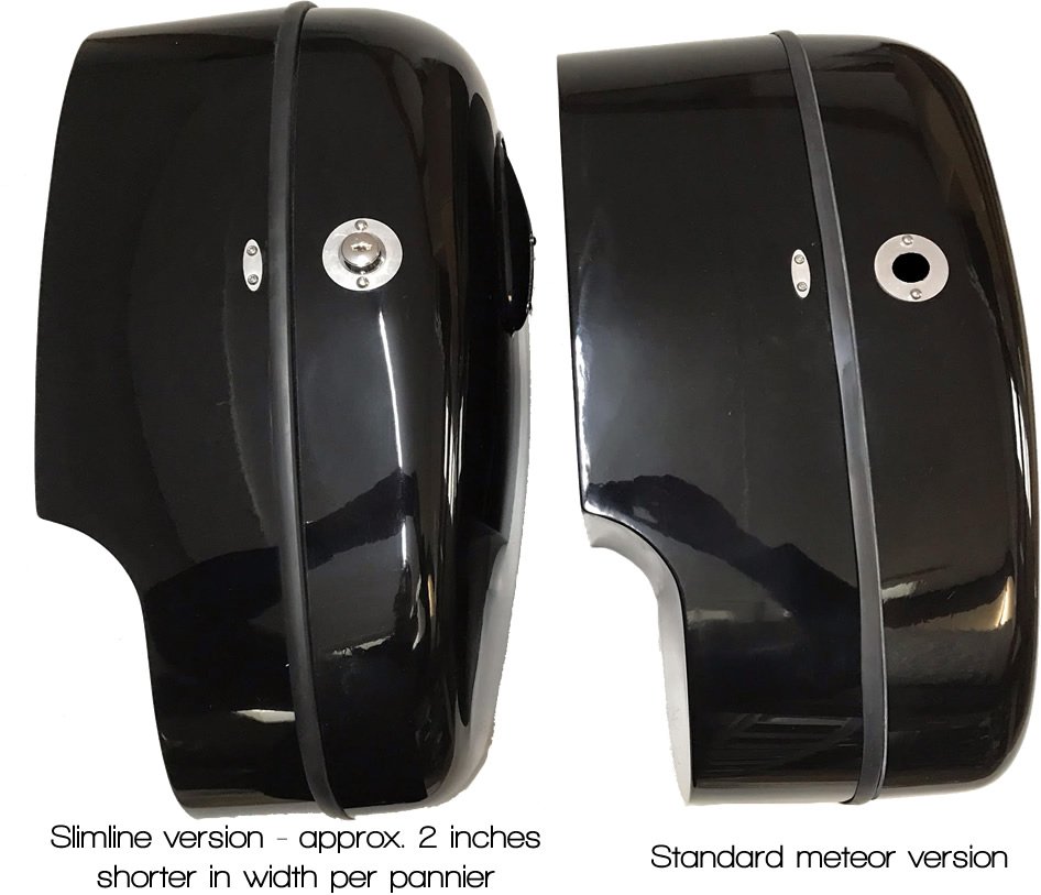 Meteor pannier, Slimline for upswept exhausts - Left, black