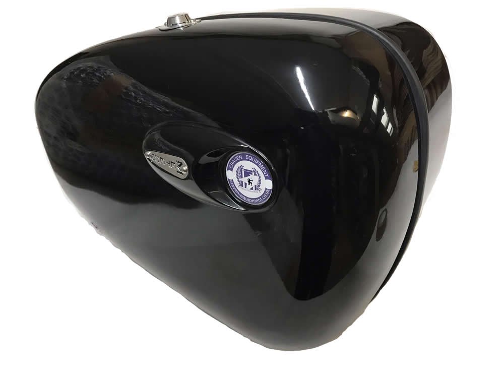 Meteor pannier, Slimline for upswept exhausts - Right, black