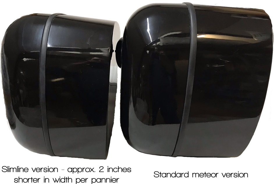 Meteor pannier, Slimline for upswept exhausts - Left, black