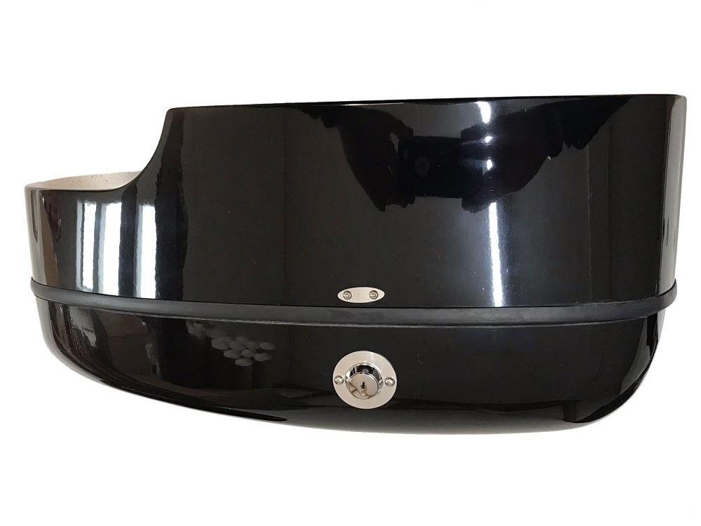 Meteor pannier, Slimline for upswept exhausts - Left, black