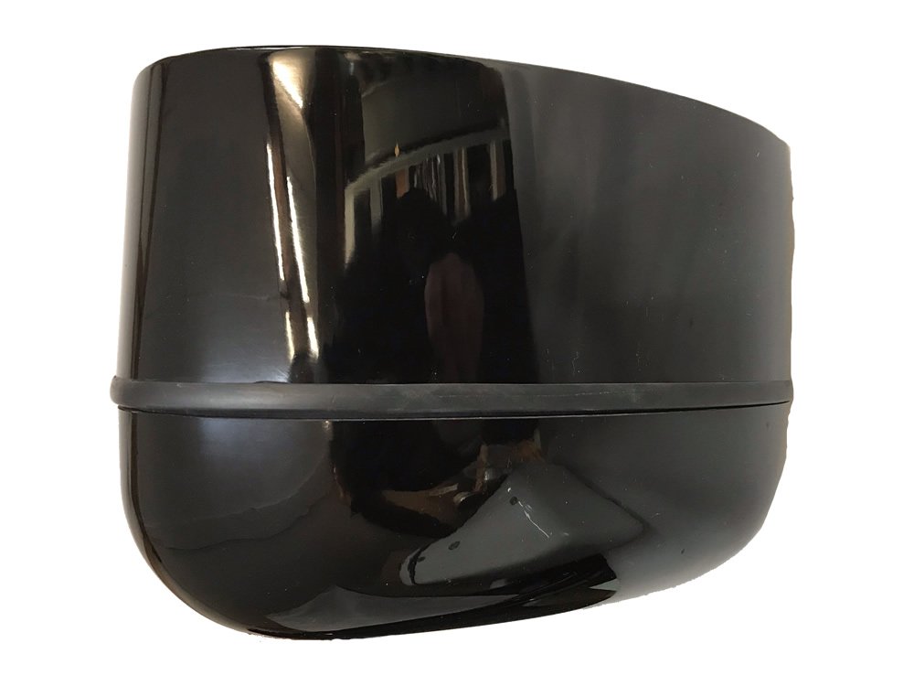 Meteor pannier, Slimline for upswept exhausts - Left, black