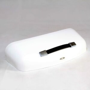 Dolomite Lid, large, white, with new style handle, left hand