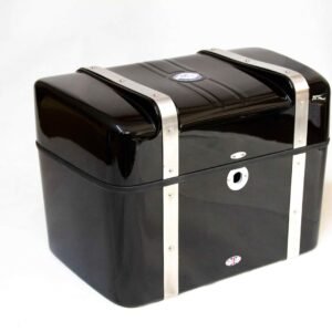 Stelvio topbox, black - will hold full face helmet