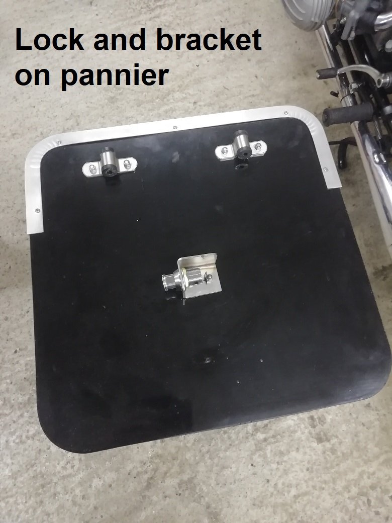 Lock fitting kit for panniers to frame, pair